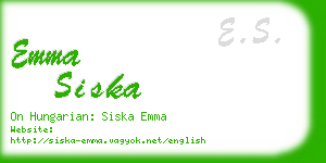 emma siska business card